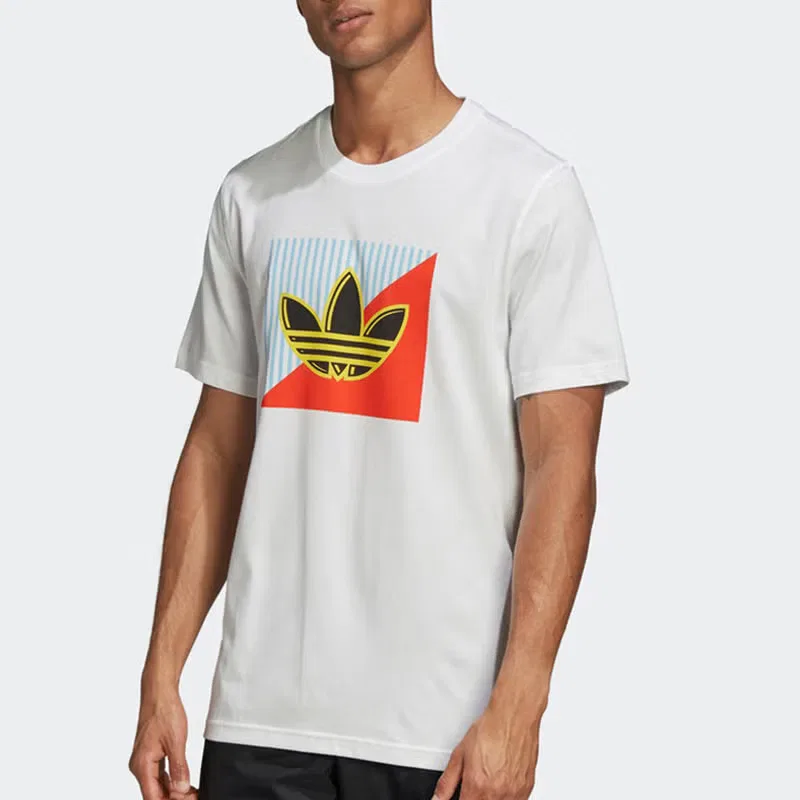 Футболка тренировочная с коротким рукавом Originals logo Adidas, белый — фото 2