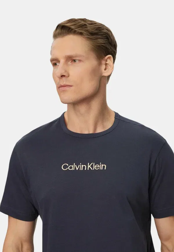 Футболка с круглым вырезом и принтом Ss Calvin Klein, синий — фото 3