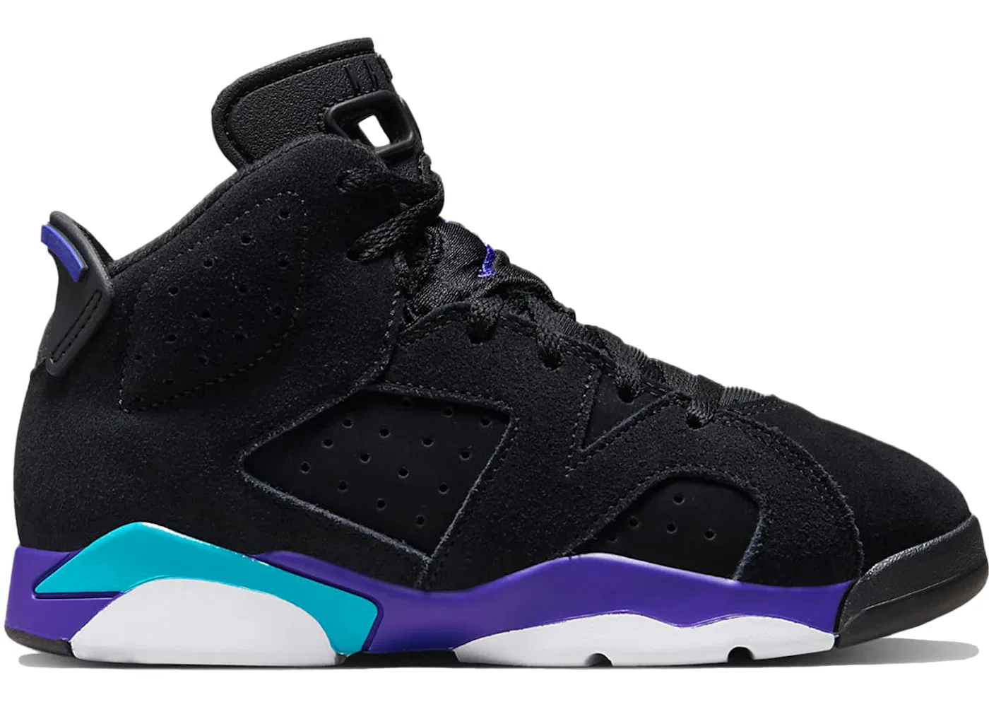Детские кроссовки Lifestyle Jordan 6 Retro Jordan, Black/Bright Concord/Aquatone
