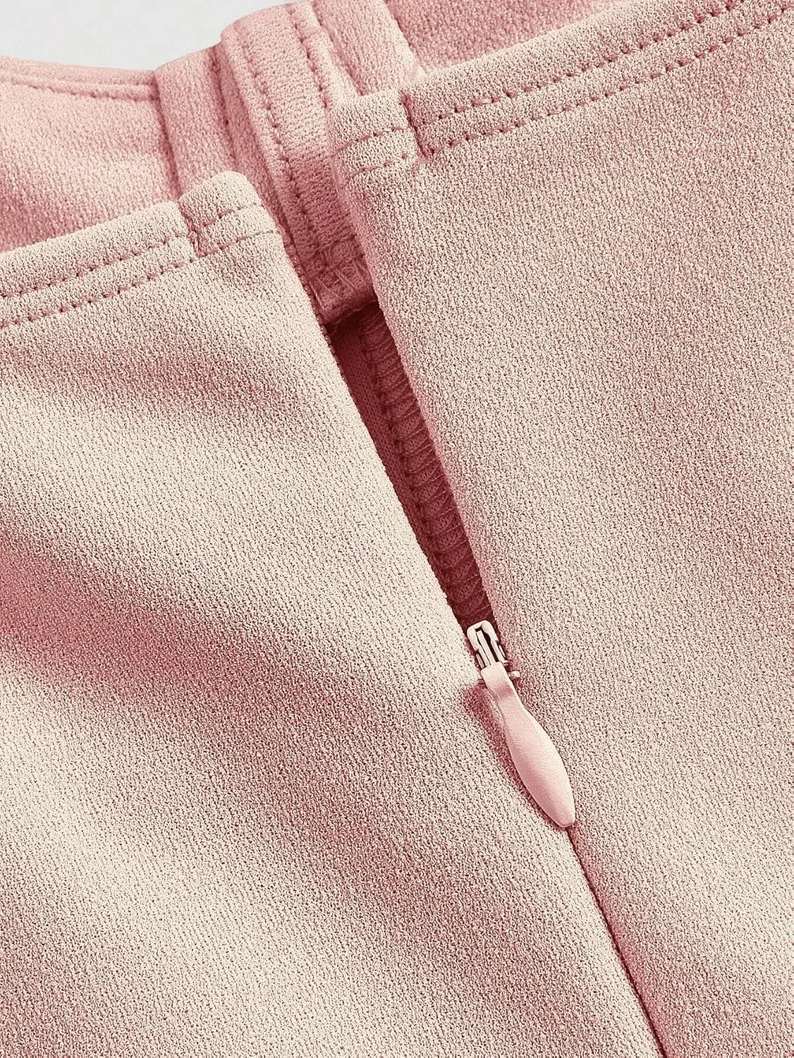 Женское элегантное ками-миди платье Slimming Fit, Dusty Pink — фото 3