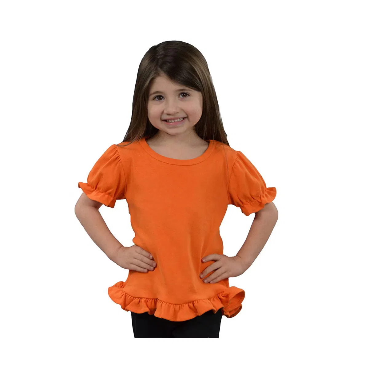 Футболка с коротким рукавом и рюшами MONAG, Orange