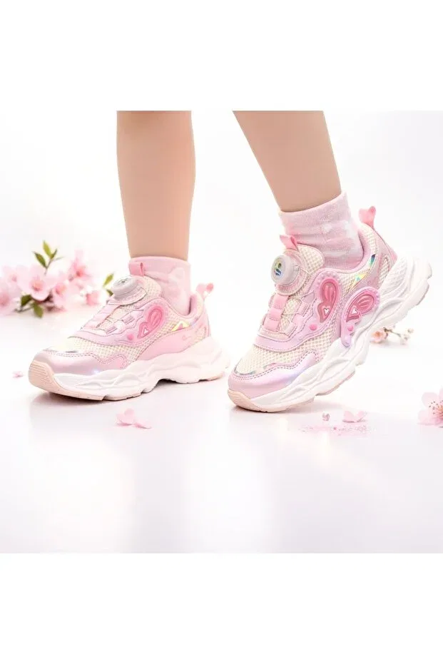 Детские спортивные туфли для девочек с ортопедической подошвой Minican, Pink