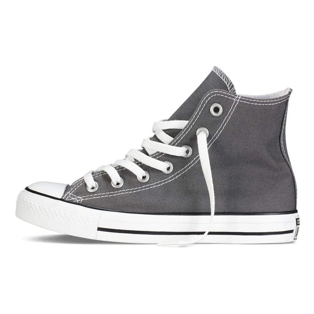 Детские кроссовки для девочек с высоким берцем Converse All Star Hi Canvas, Grey Anthracite — фото 2