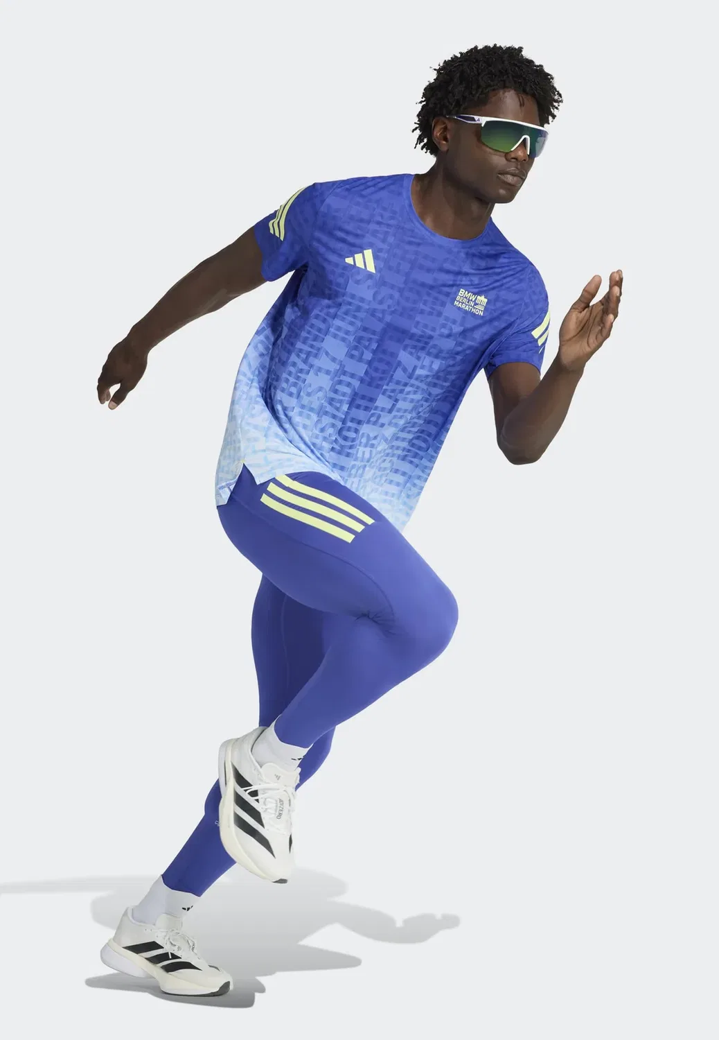 Ber26 aop tee m - спортивная футболка Adidas Performance, Dual Indigo Crystal Sky — фото 2