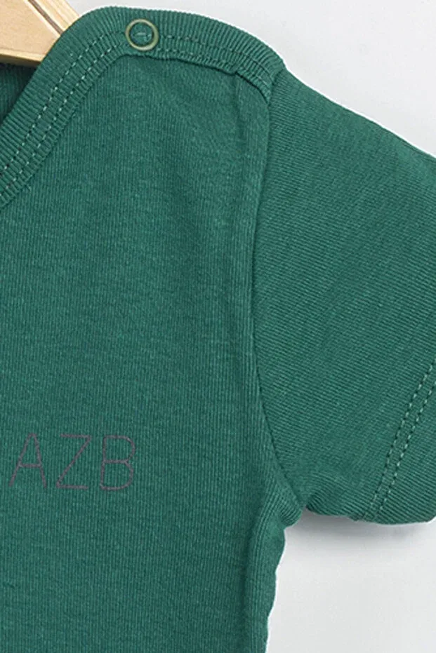 Детское боди для новорожденных с коротким рукавом Basics Aziz Bebe, Crown — фото 3