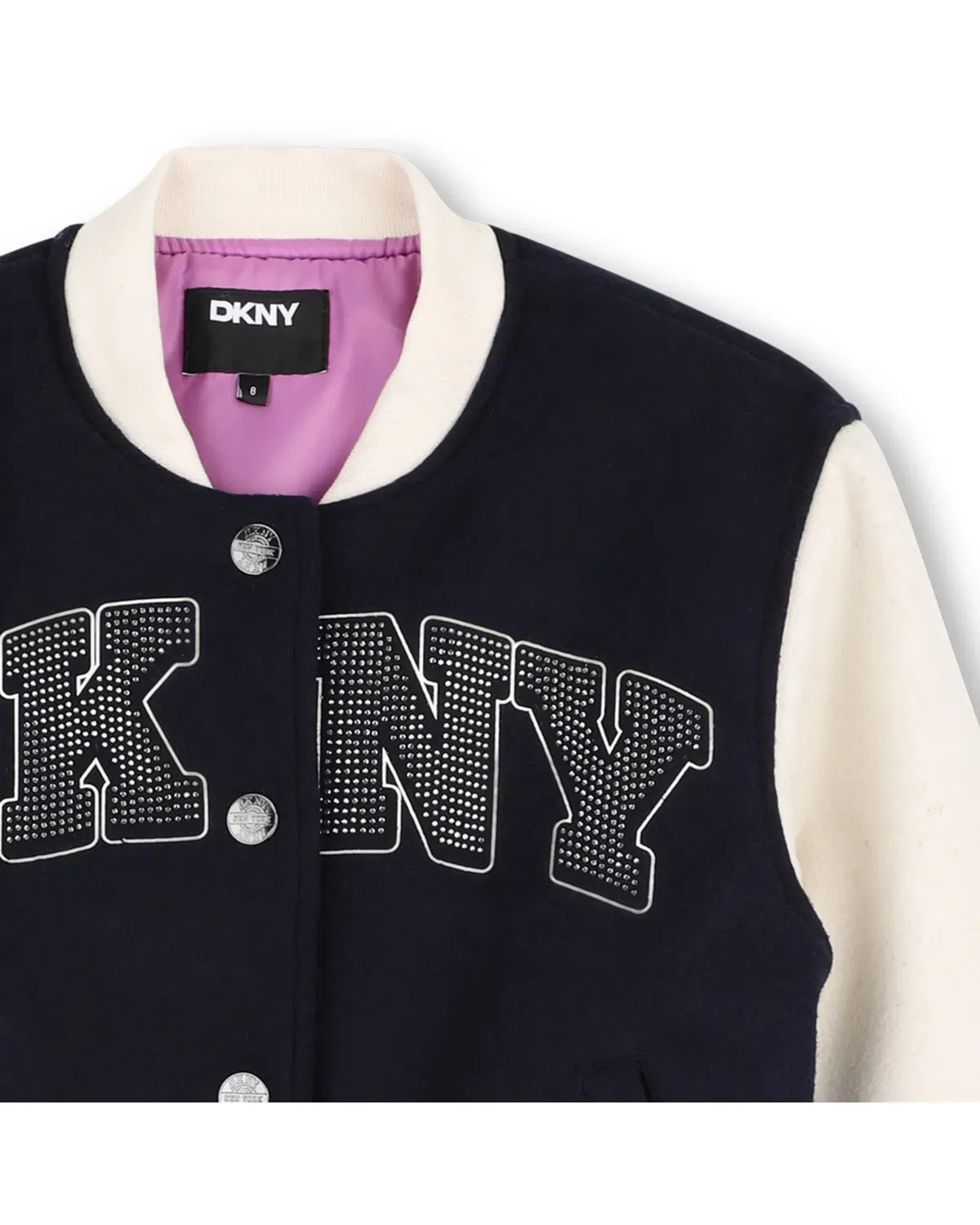 Детская куртка для девочек с принтом DKNY, Azul Marino — фото 2