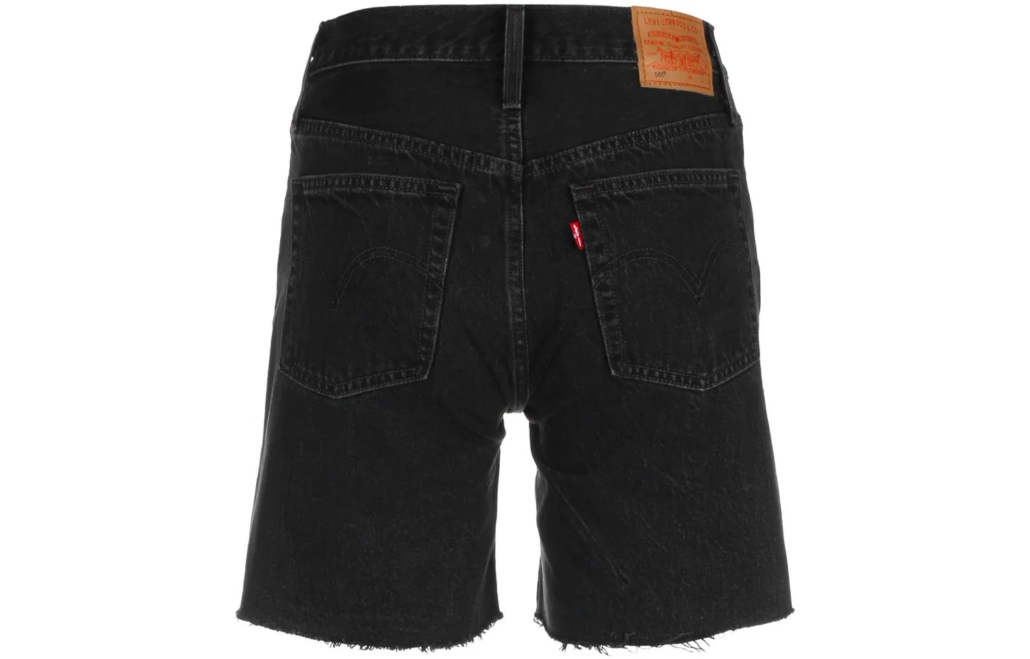 Женские джинсовые шорты с потертостями Levi's 501, Black — фото 3