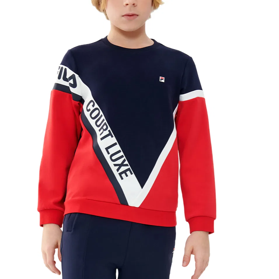 Детский свитшот с круглым вырезом FILA KIDS, Royal Blue — фото 2
