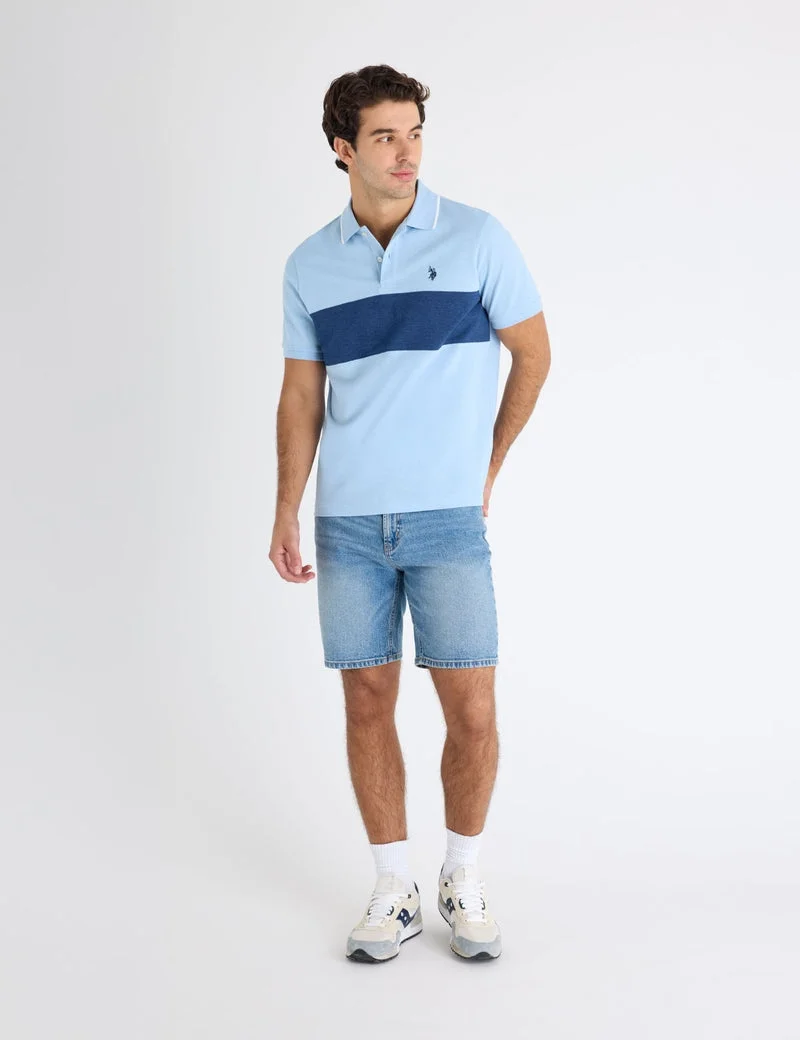 Мужские шорты U.S. Polo Assn. 5 Pocket Slim Straight 9.5" Denim, средне-синий — фото 3
