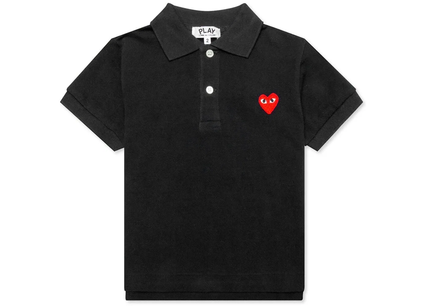 Детская рубашка поло с логотипом Comme des Garcons PLAY, Black