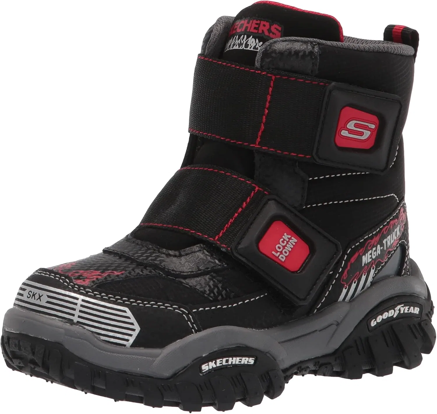 Детские ботинки для мальчиков Turbo Speed Skechers, Black/Charcoal