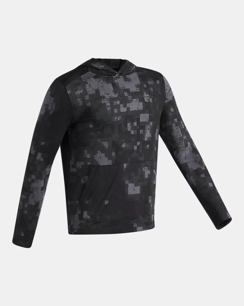 Худи детское с сетчатой вставкой на спине UA Vanish Printed UnderArmour, Ultimate Black — фото 3