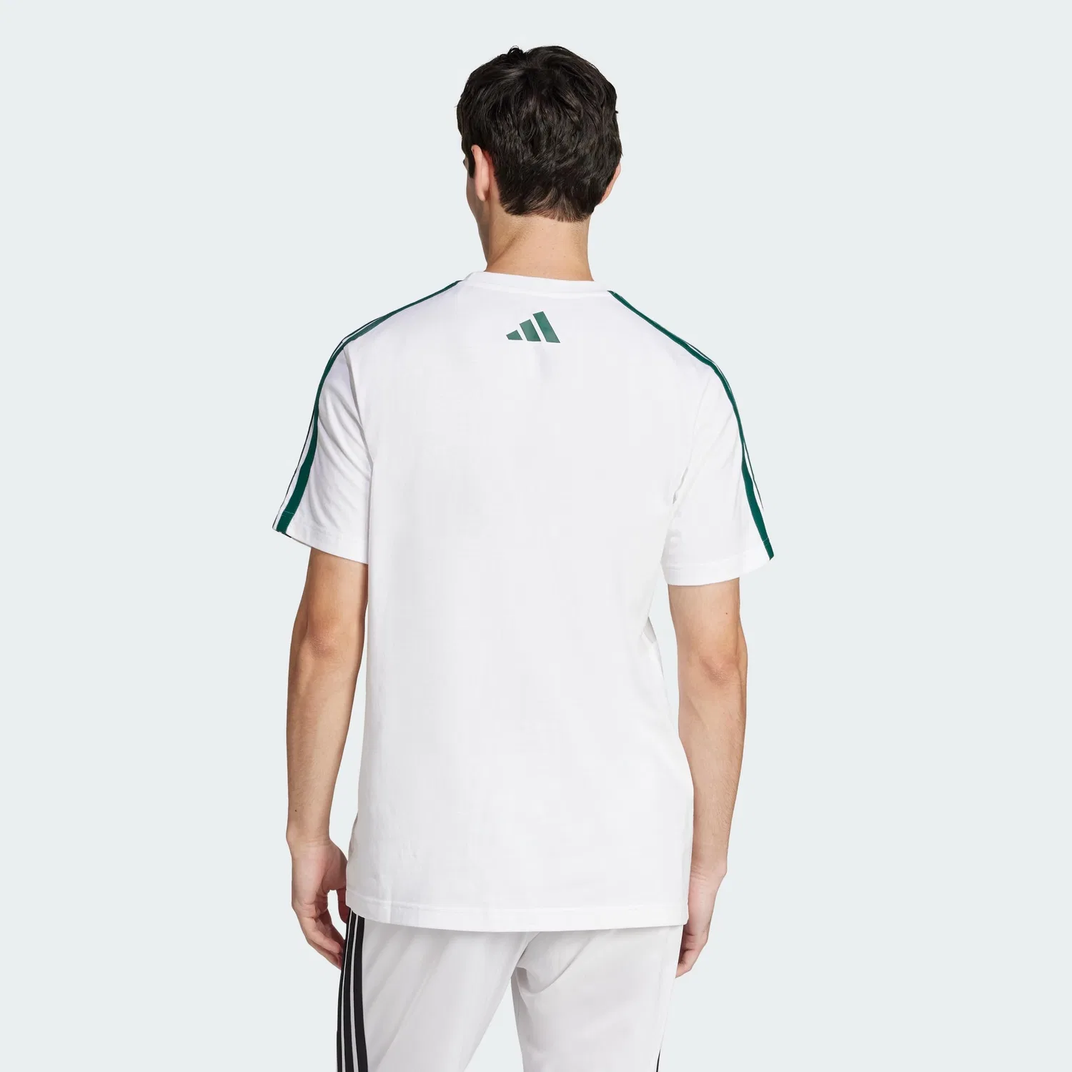 Мужская футболка с принтом Codes Collegiate Linear Graphic adidas, 2-White — фото 2