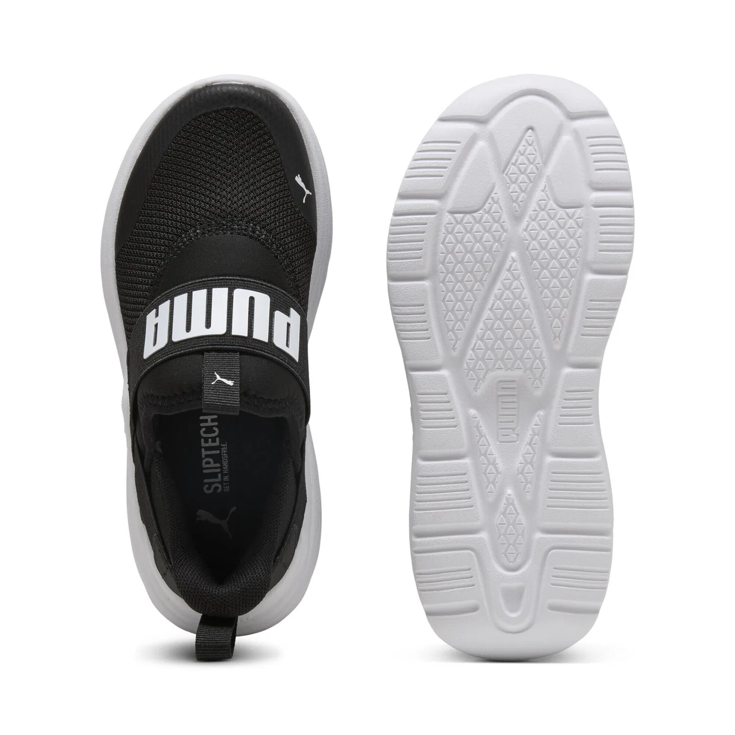 Детские кроссовки с технологией SLIPTECH Soft Wired 2 Puma, Schwarz / Weiss — фото 4