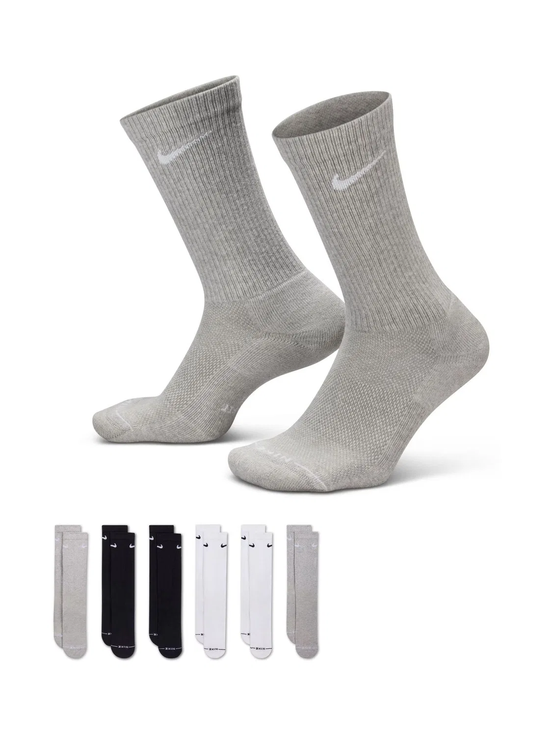 Носки повседневные Nike Everyday Elevated Crew, серые