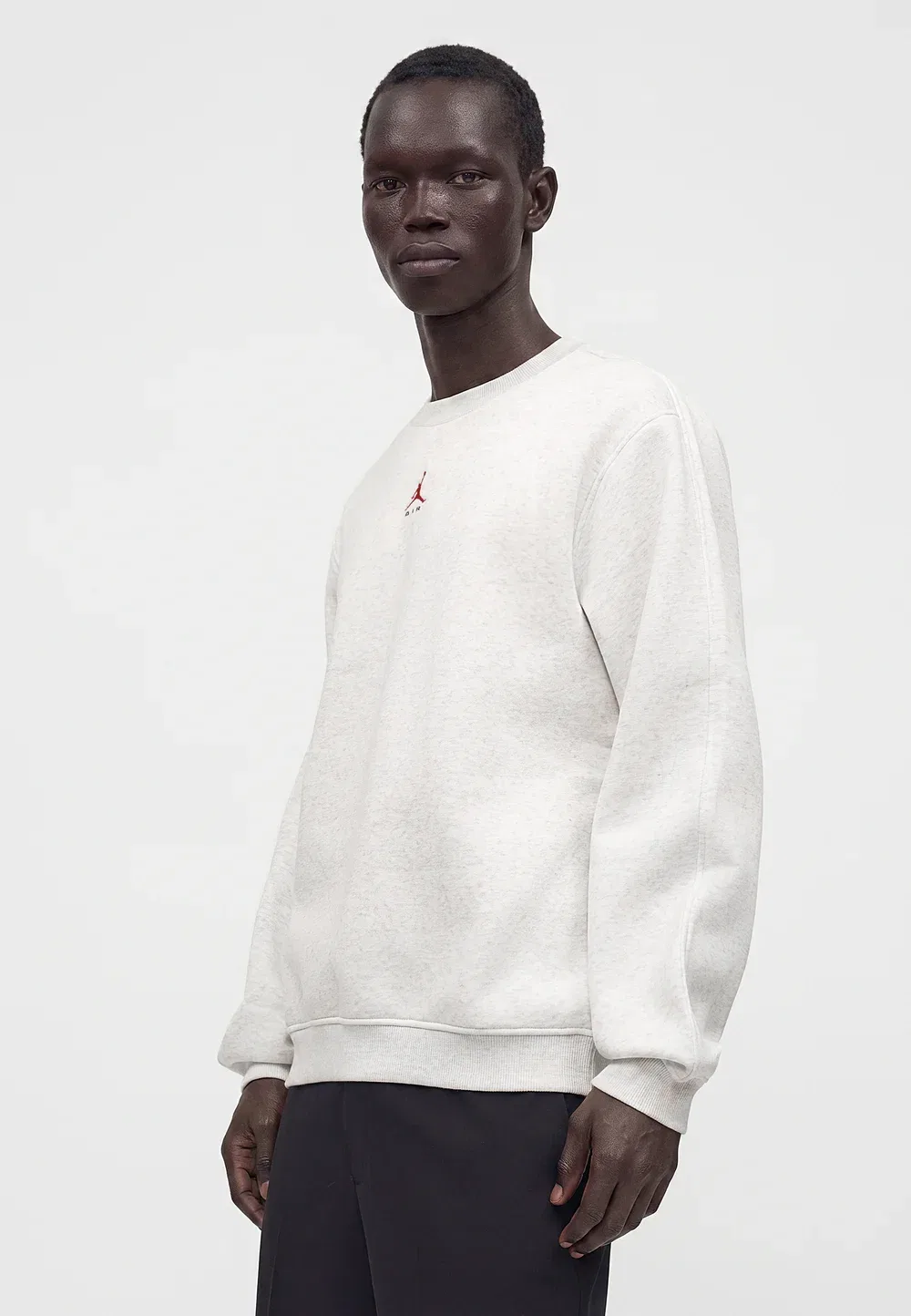 Свитшот Crew Jordan, Neutral Grey/University Red — фото 4