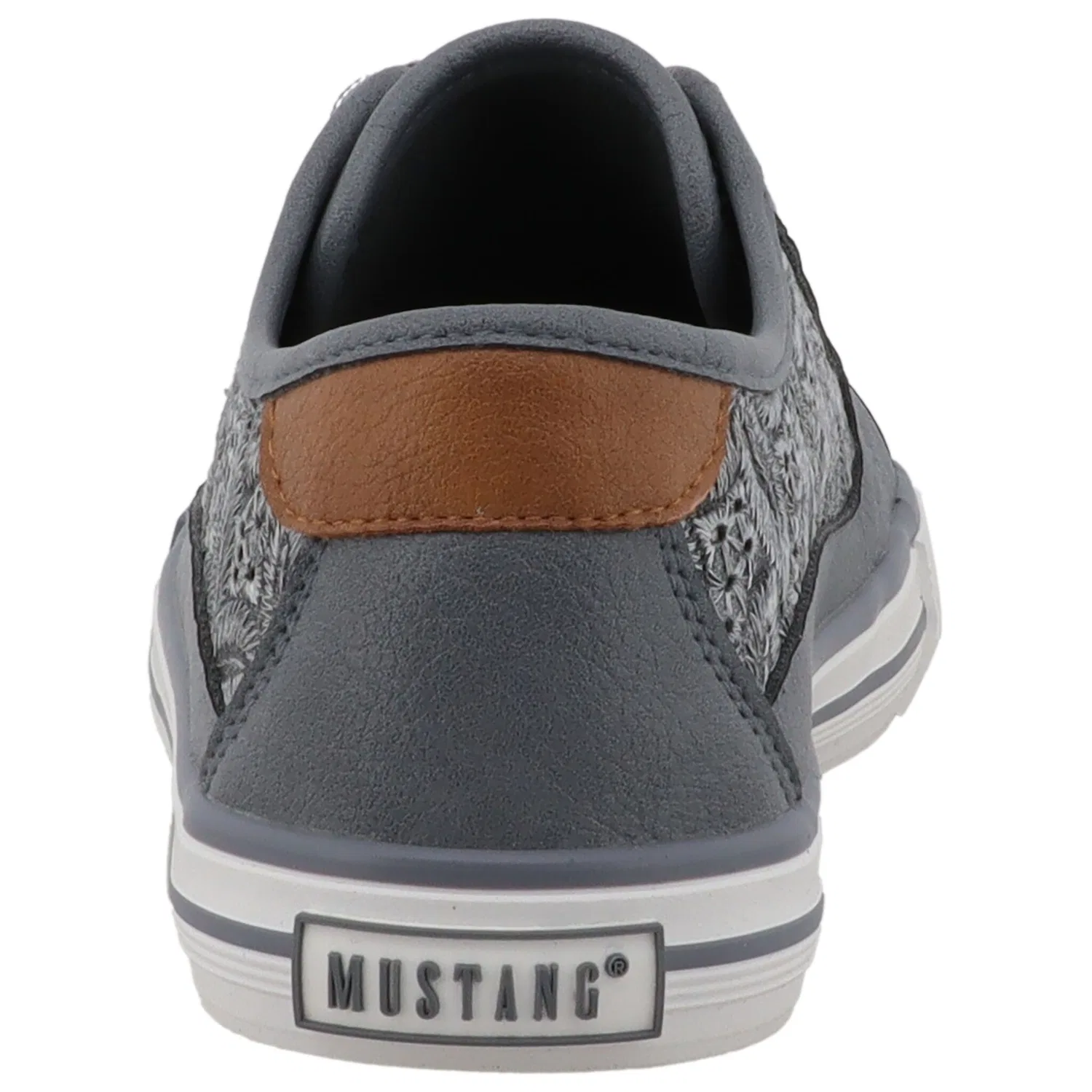 Детские кроссовки на шнуровке с цветочной вышивкой Mustang Shoes, Jean Blue — фото 2