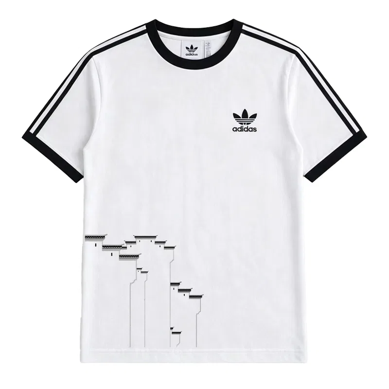Детская футболка с тремя полосками Adidas Originals, White