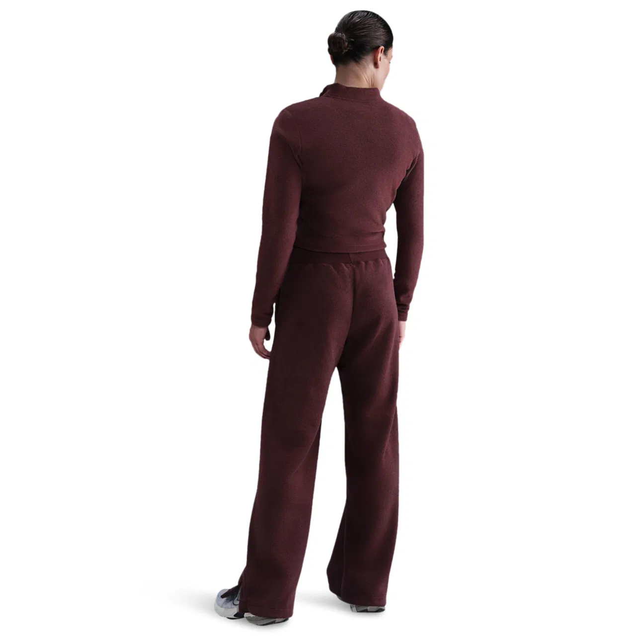 Женские брюки Phoenix Plush Wide Nike, цвет Maroon/Maroon — фото 4
