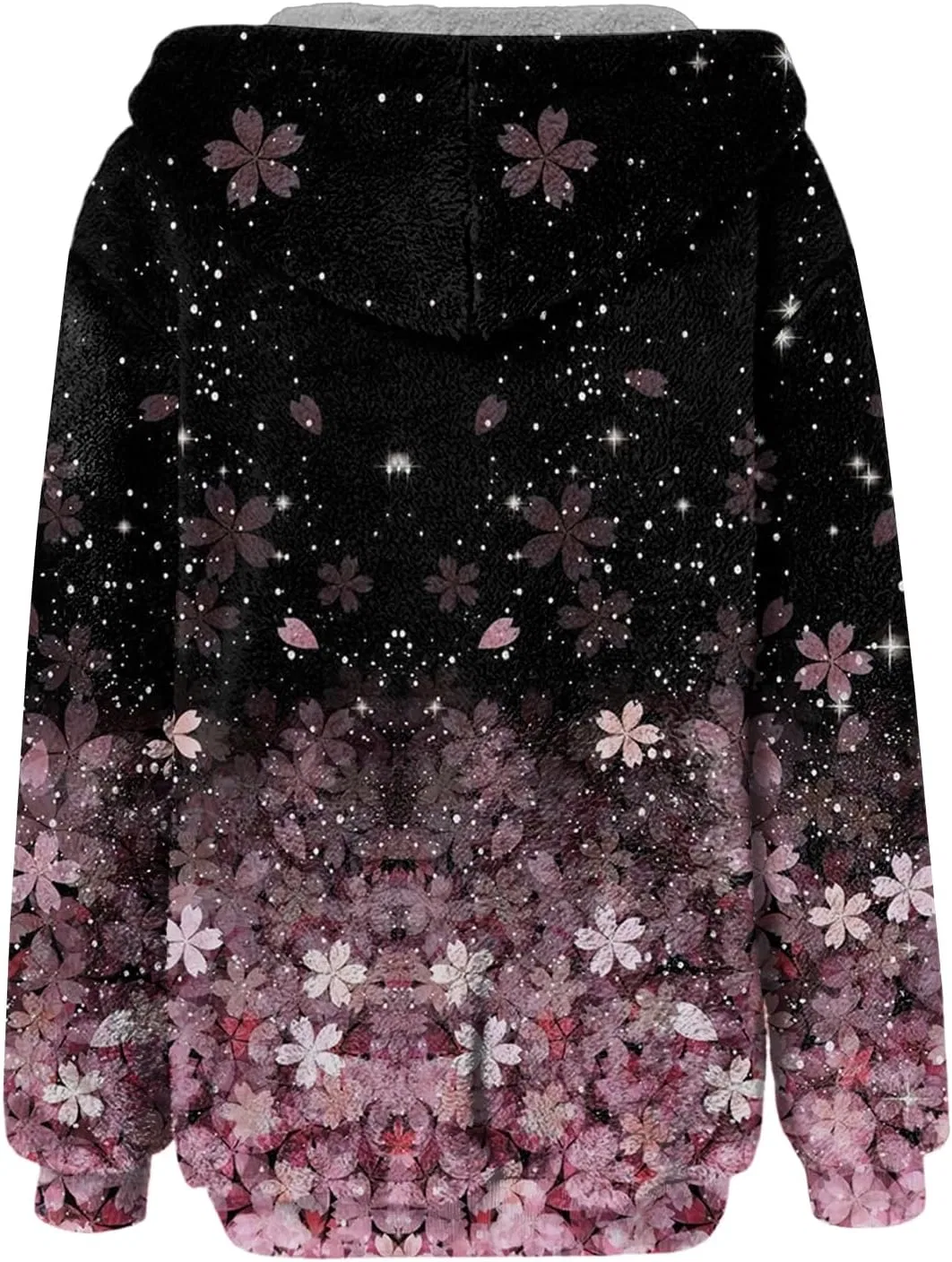 Женская флисовая кофта с капюшоном, на молнии, 1-Dark Purple — фото 3