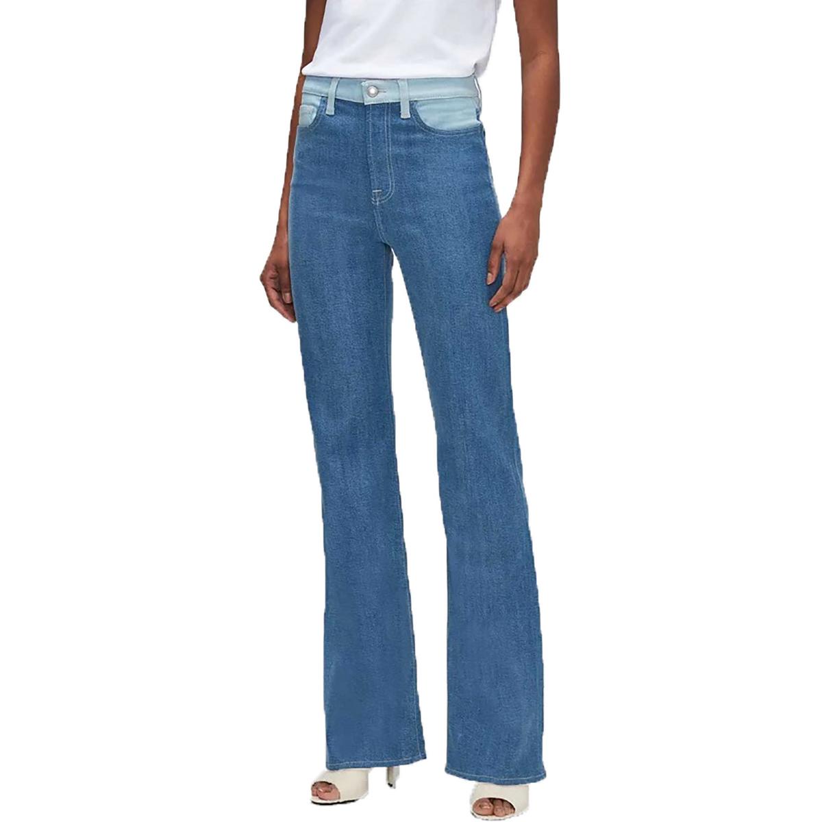 

Женские джинсы-клеш с разрезом 7 For All Mankind, индиго