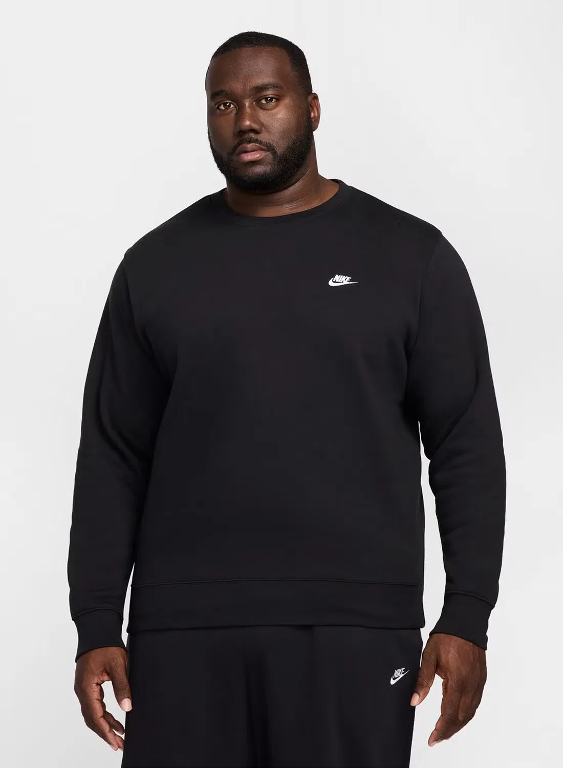 Свитшот с вышитым логотипом Club Nike, черный