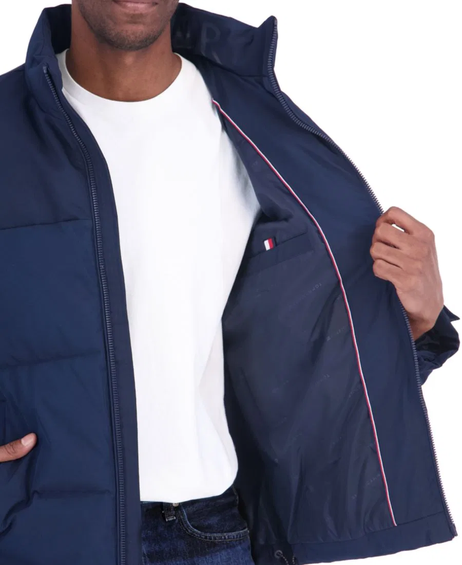 Утепленная куртка-пуховик с капюшоном, без капюшона Tommy Hilfiger, Midnight Navy — фото 4