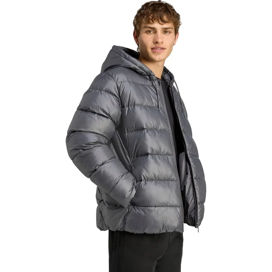 Мужская куртка-пуховик с капюшоном Climawarm Synthetic Down Puffer Hooded adidas, Серый — фото 3