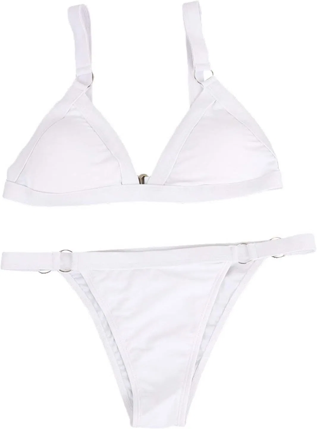 Женский раздельный купальник с шортами Solid, White