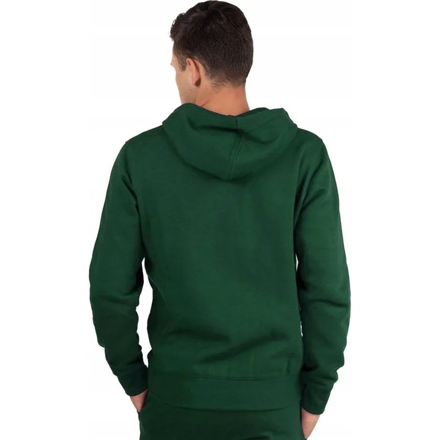 Мужской свитшот с капюшоном и полной застежкой-молнией Nike Sportswear Club Fleece, Зеленый — фото 2
