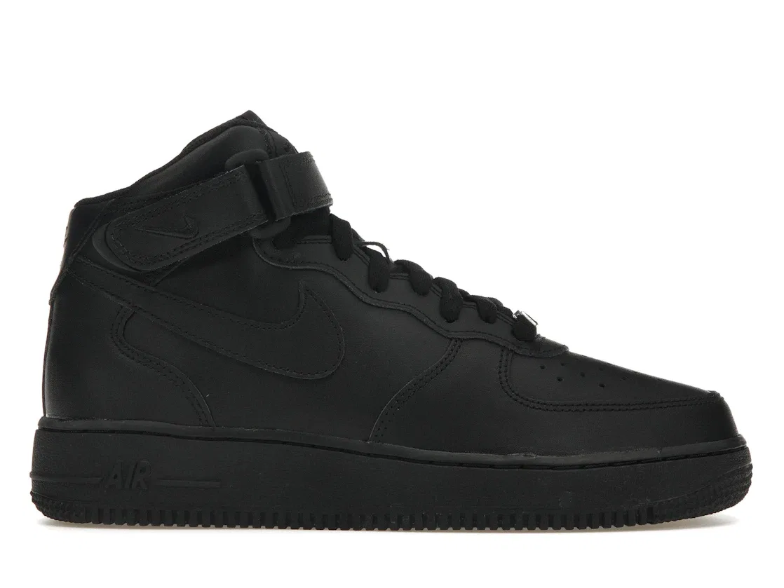 Детские кроссовки Lifestyle с высоким берцем Nike Air Force 1 Mid, Black/Black