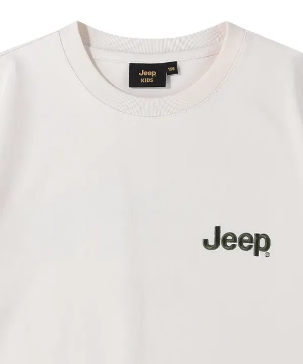 Футболка с принтом логотипа JEEP, детская, белый — фото 3