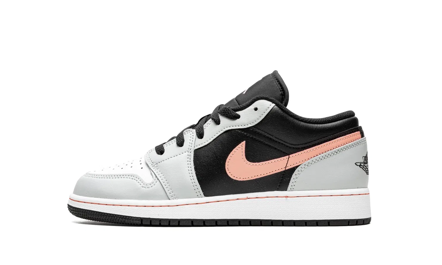 Детские баскетбольные кроссовки для мальчиков с низким верхом Jordan 1 NIKE, Black Pink
