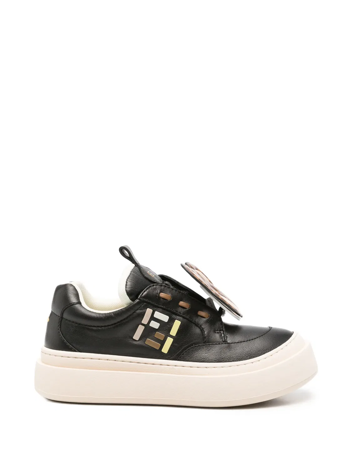 Кроссовки Fendi Bear с нашивкой Fendi Kids, черный