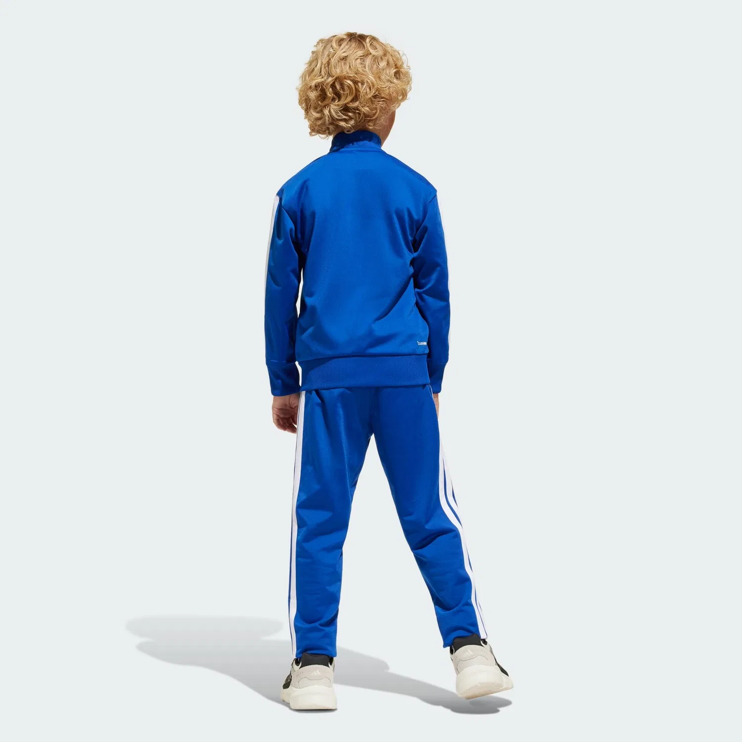Детский спортивный костюм с принтом Tiberio 3-Streifen Tricot Kids Adidas, Konigsblau Weiss Kometblau — фото 4