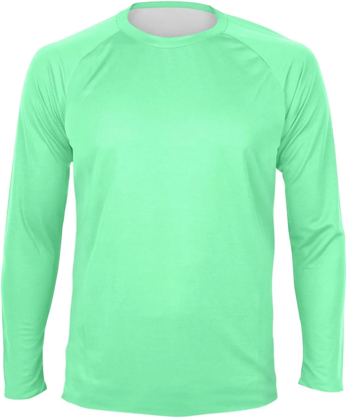 Мужская длинная футболка с круглым вырезом OMING, Light Green — фото 2