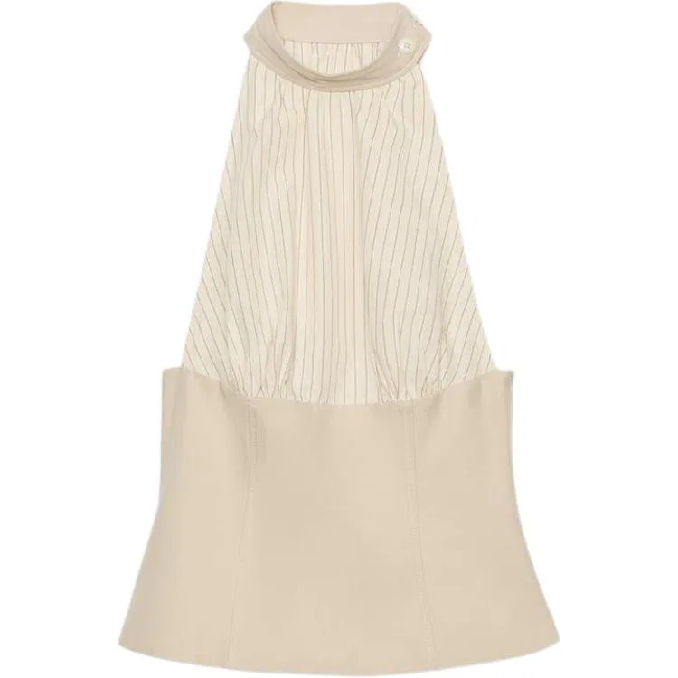 Женский топ-майка без рукавов ZARA, Beige