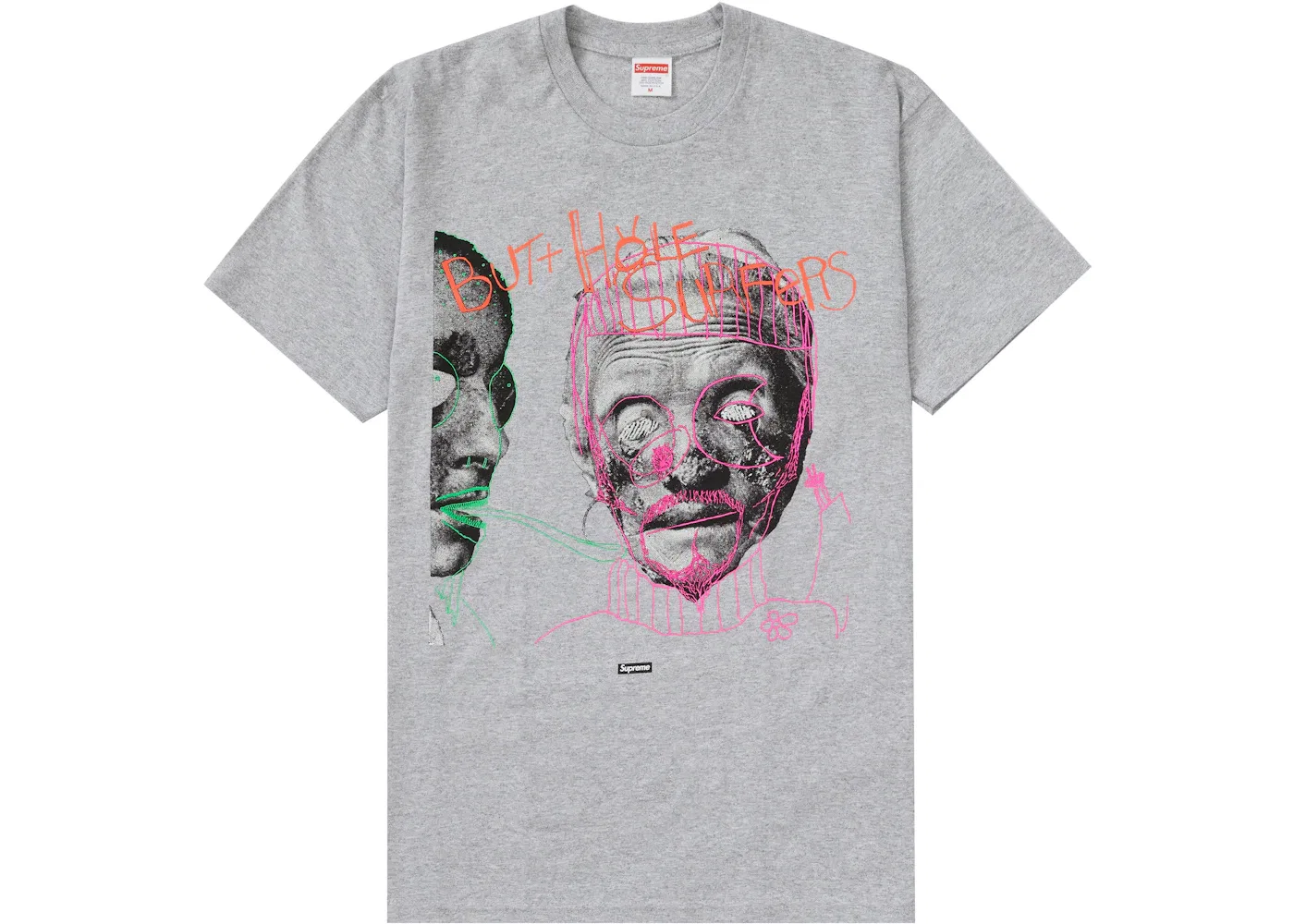 Мужская футболка с принтом Butthole Surfers Psychic Tee Supreme, Heather Grey