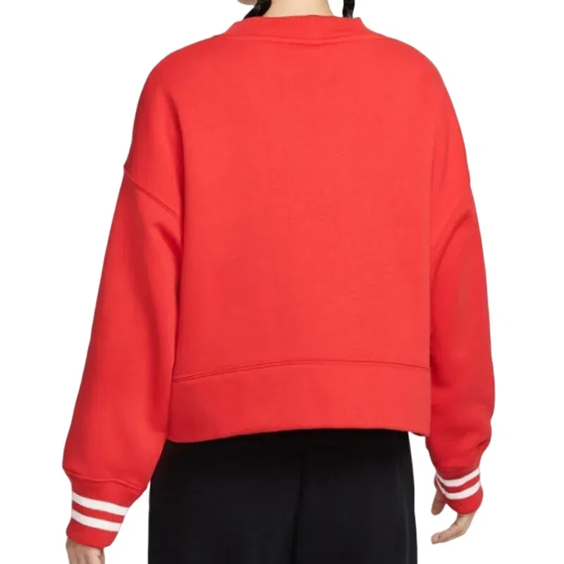 Женский топ Phoenix Fleece Over Oversized Graphic Cardigan Asia Sizing 'Red' Nike, красный — фото 3