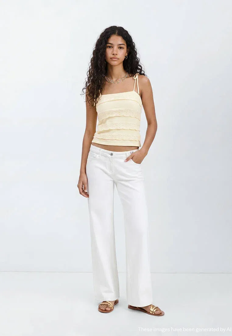 Подростковый - топ Mango Kids, Light Yellow