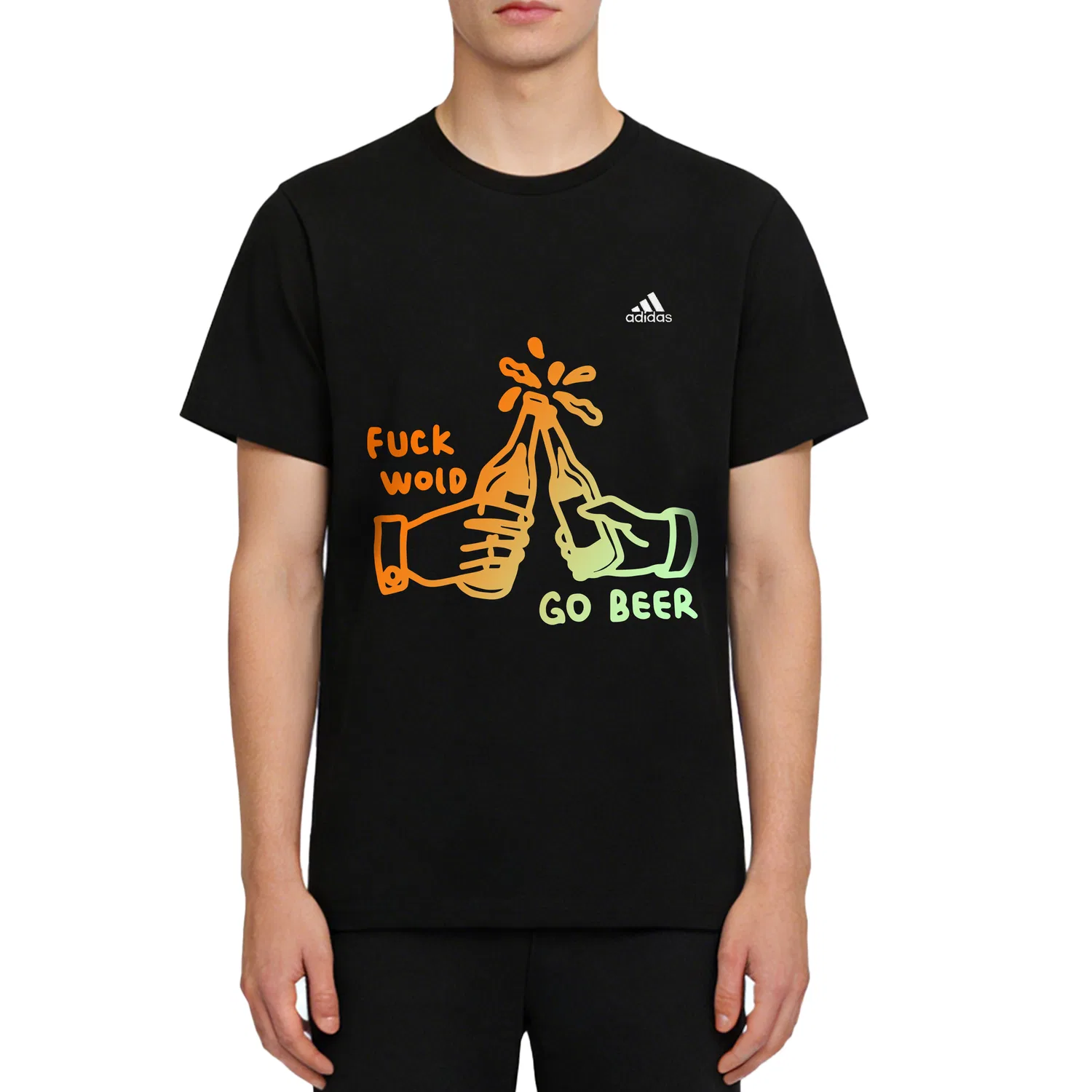 Женское хлопковое футболка с коротким рукавом MUST HAVES Adidas, Black — фото 4
