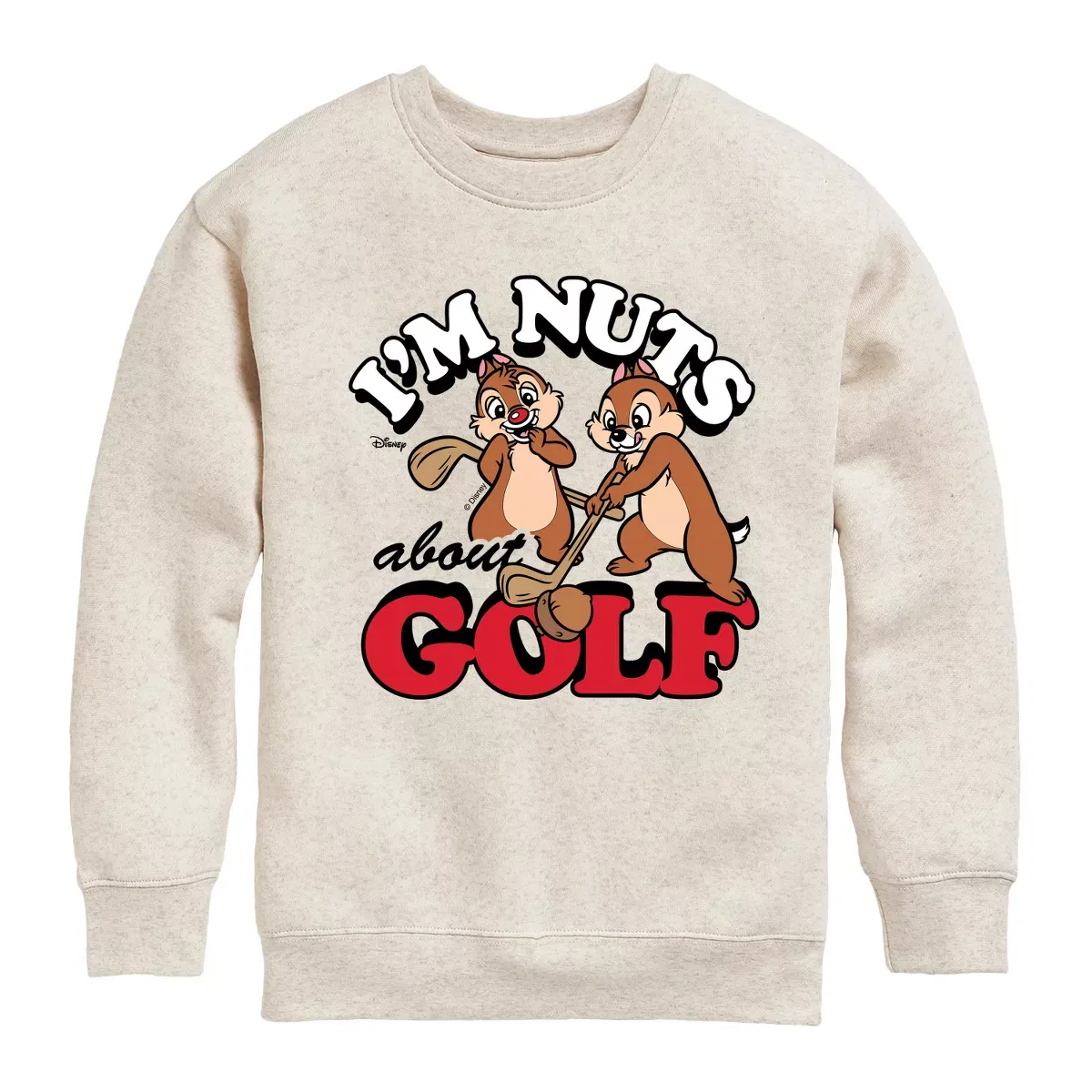 Детское свитшот с принтом I'm Nuts About Golf Disney, Natural