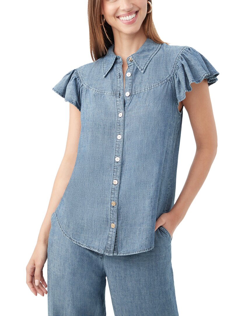 

Топ Trina Turk Bali Hai из смесового льна Trina Turk, синий