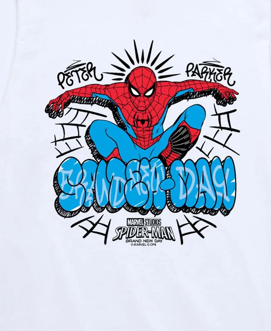 Футболка с принтом Spider-Man Brand New Day Peter Parker Marvel, White — фото 3