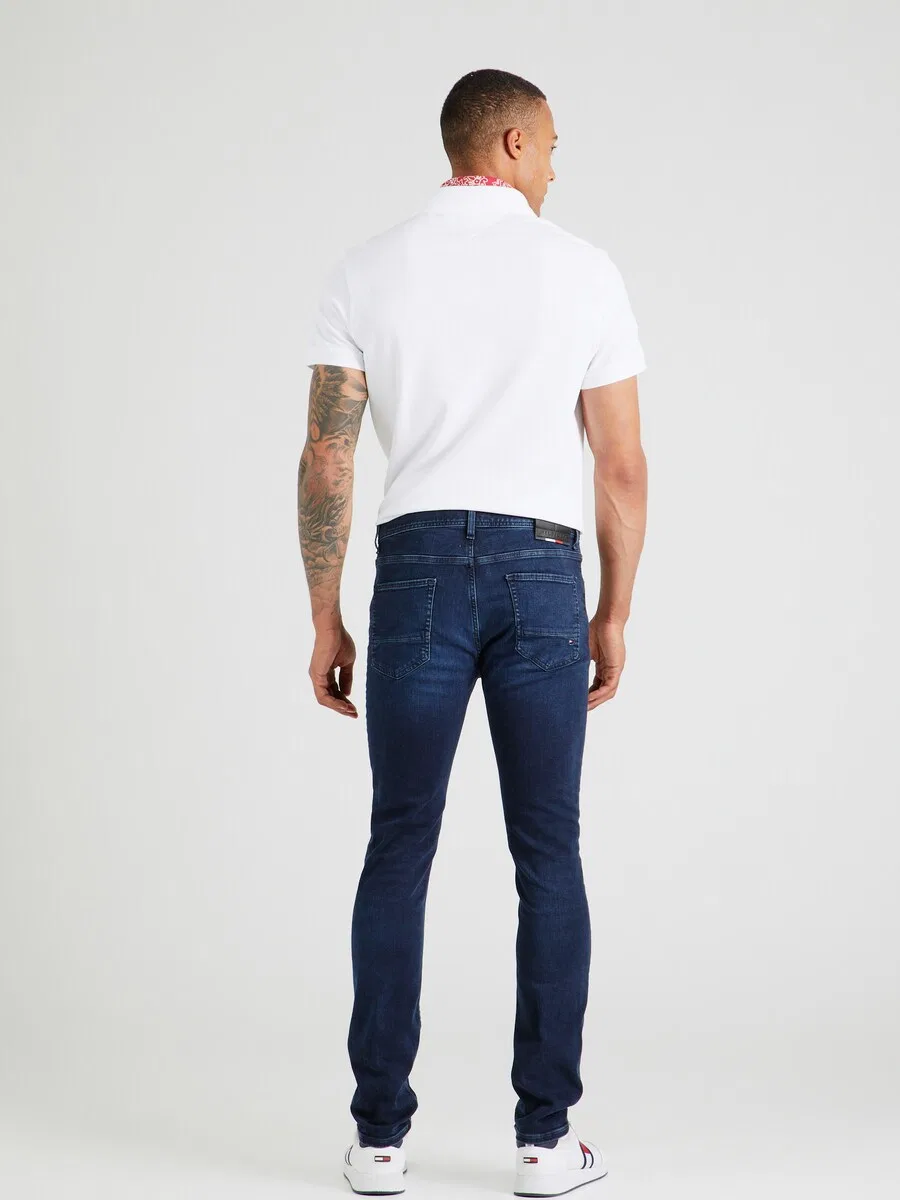 Джинсы TOMMY HILFIGER Slim fit темно-синего цвета — фото 3