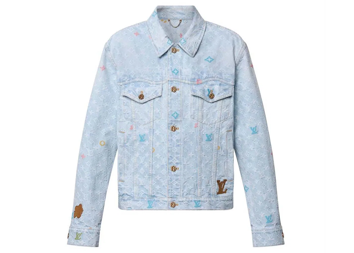 Мужская джинсовая куртка из монограммы Louis Vuitton by Tyler, the Creator, Washed Indigo