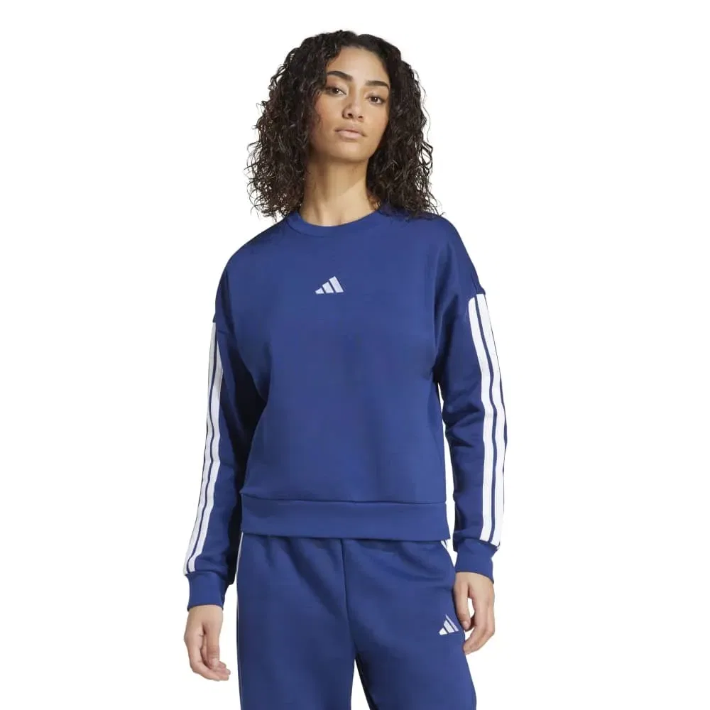 Толстовка на флисе Adidas Essentials 3 Stripes Adidas, синий