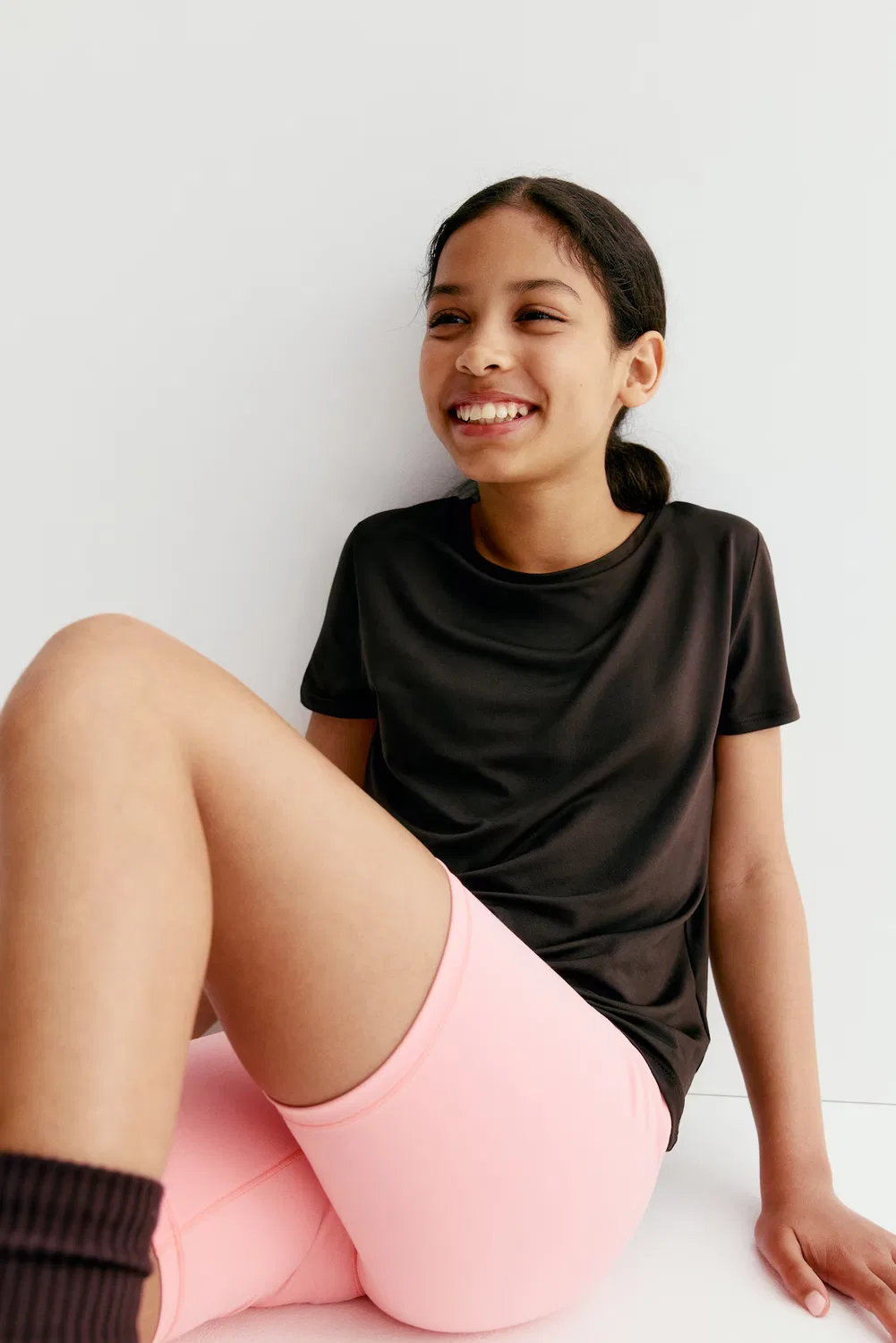 Спортивные велосипедные шорты с мягкой подкладкой H&M, Bubblegum-Rosa — фото 3