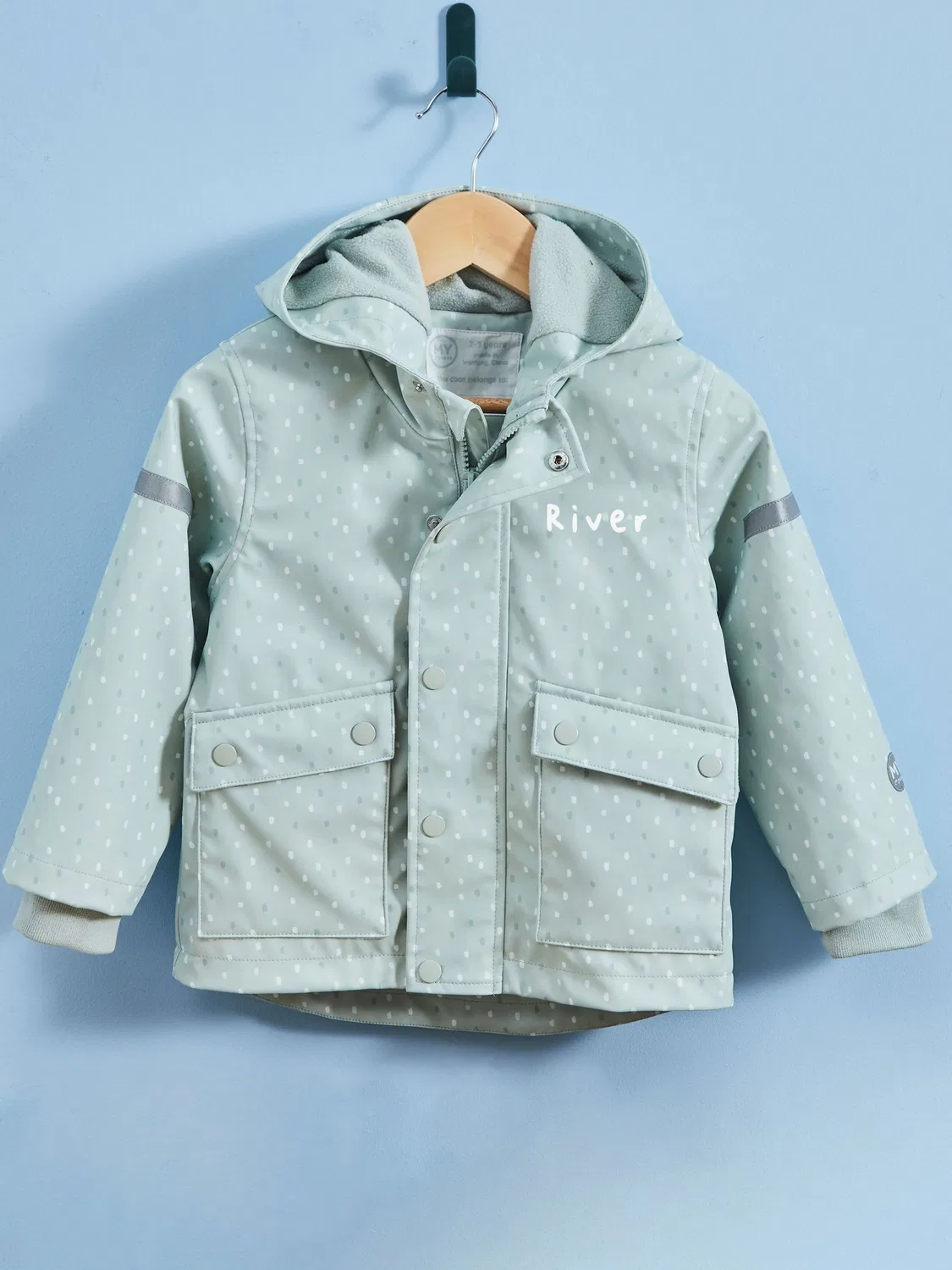 Дождевик с капюшоном, Sage Spot Rain Trench Coat My 1st Years, зеленый