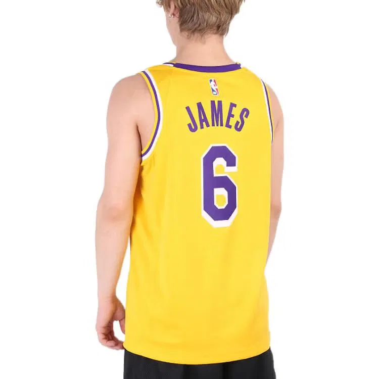 Джерси баскетбольное с принтом LeBron James 6 Nike, желтый — фото 4